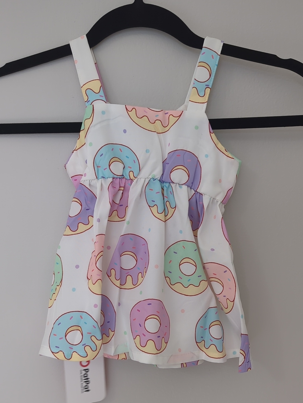 Girls Donut Print Sundress — Pastel Multicolor